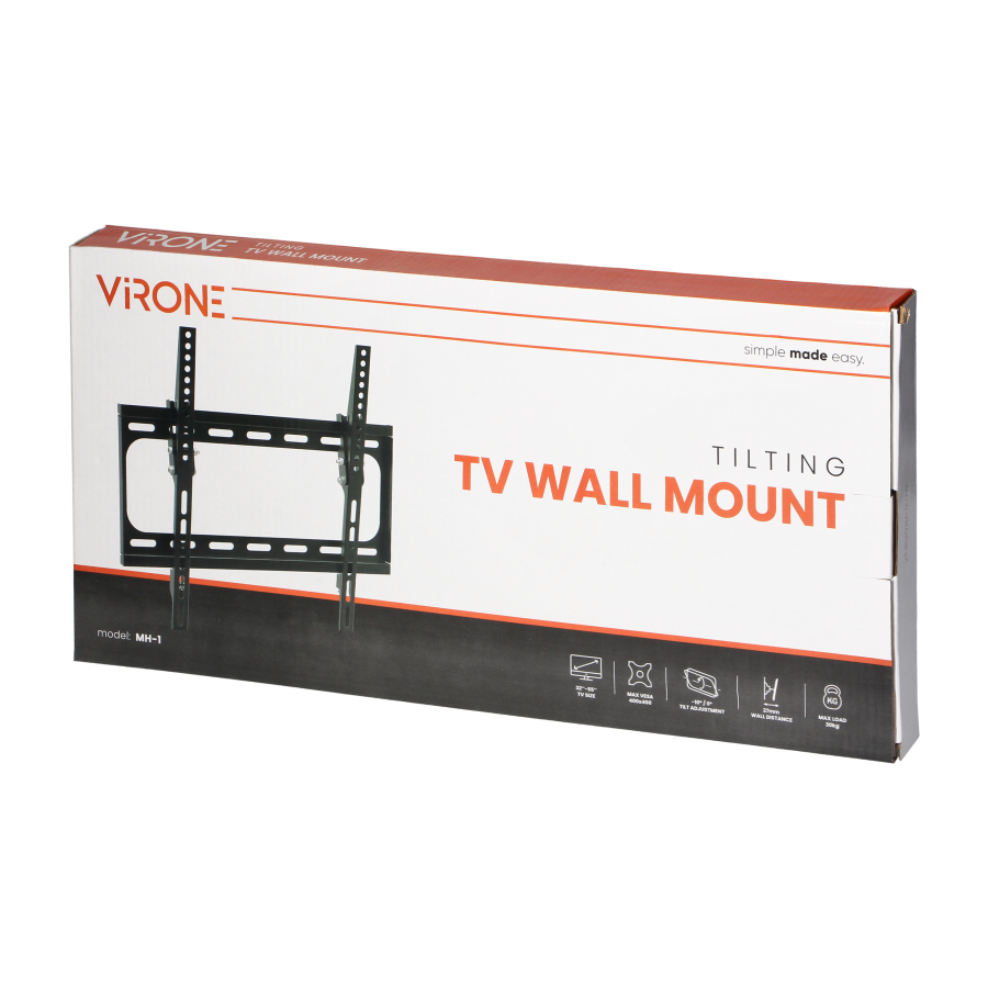 Tilting TV wall mount, 32"-55"